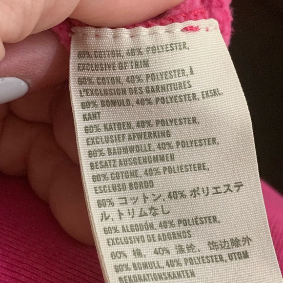 Hollister Full Zip Pink Hoodie Size Medium - Picture 5 of 5